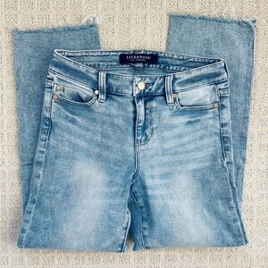 Liverpool Los Angeles Light Wash Straight Leg Crop Jeans Size 25 LIKE NEW
